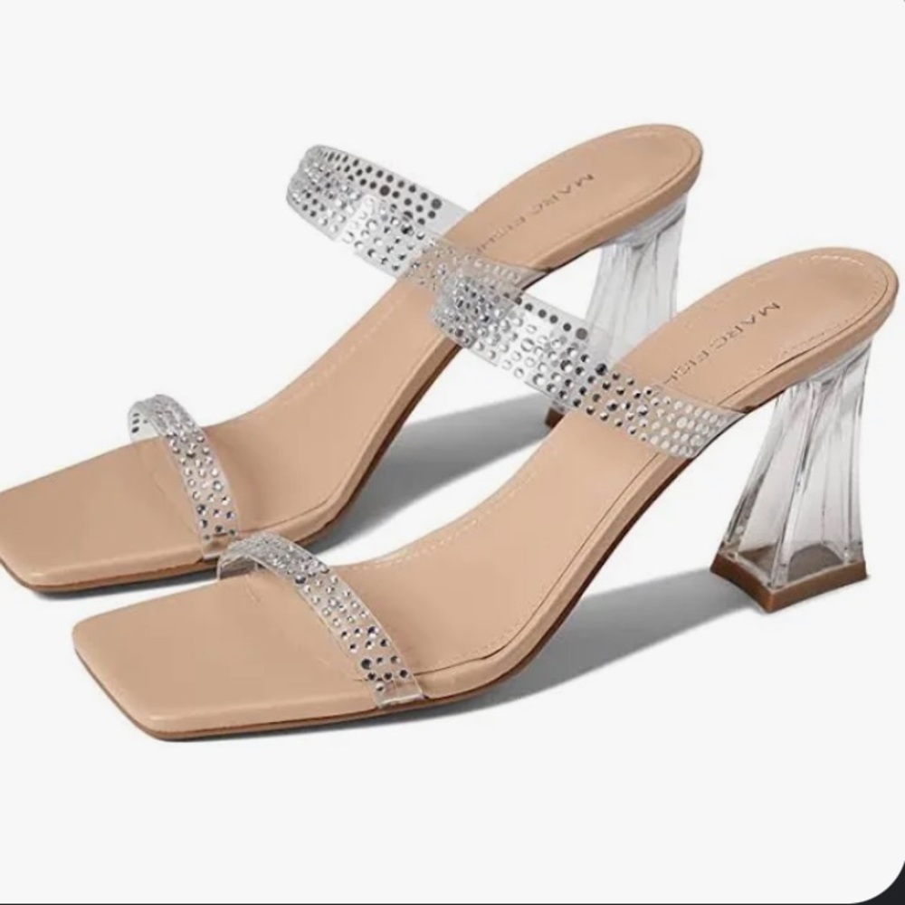 NWT Marc Fisher Womens Embellished Square Toe Pumps